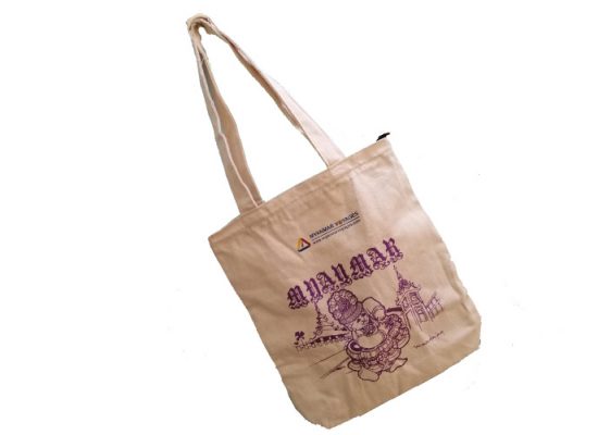 Guests carry away memories in our locally manufactured fabric bags