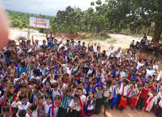 MV team charity to orphanaged children at village monastry(2017)